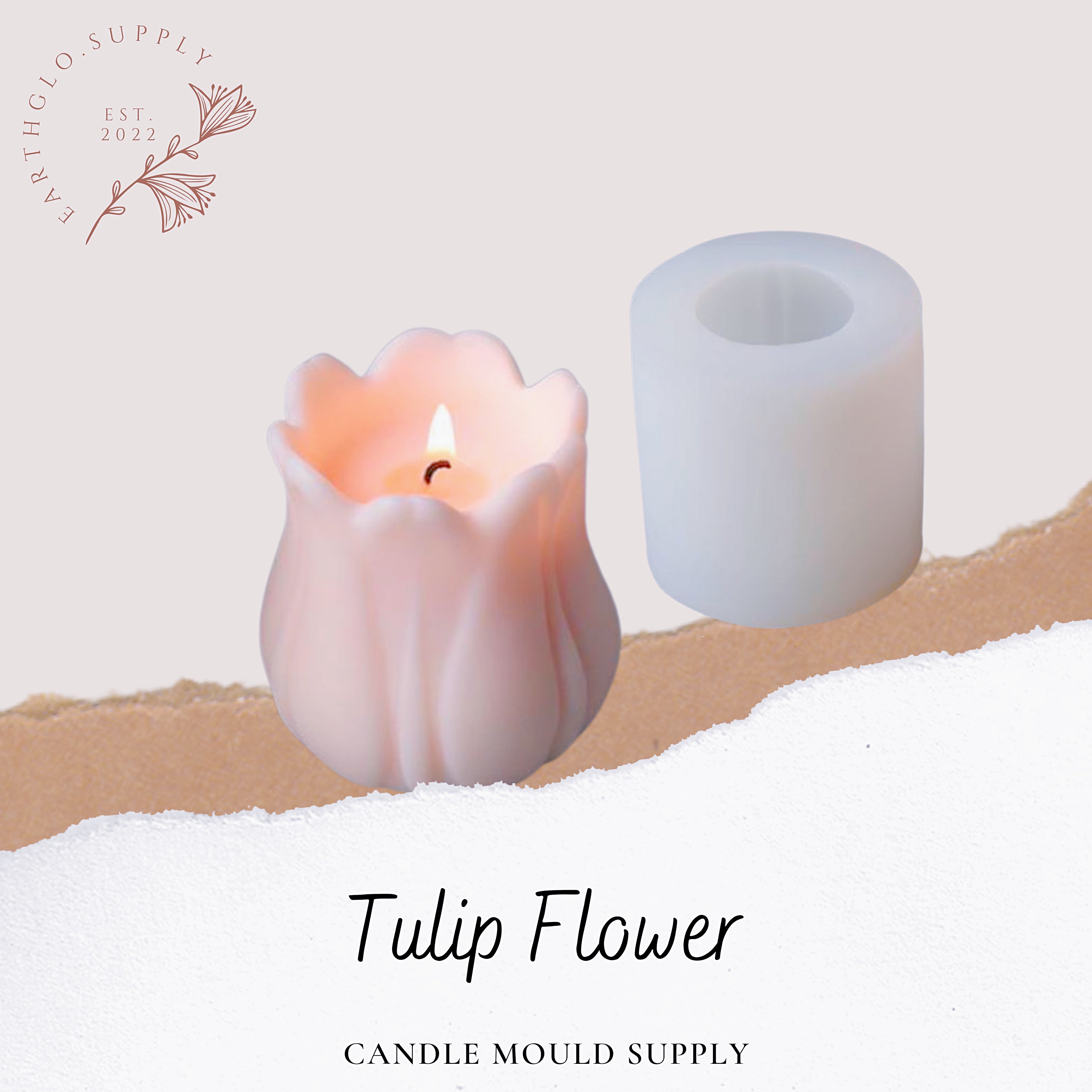 Vedini Tulip Flower Candle Silicone Mold