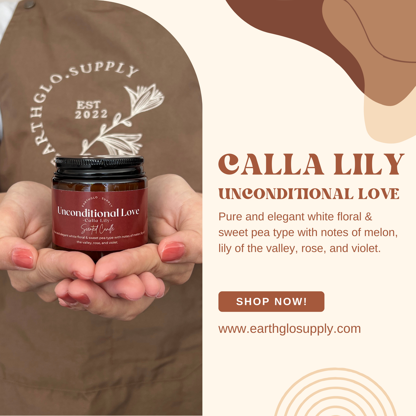 Calla Lily Soy Candle - Unconditional love