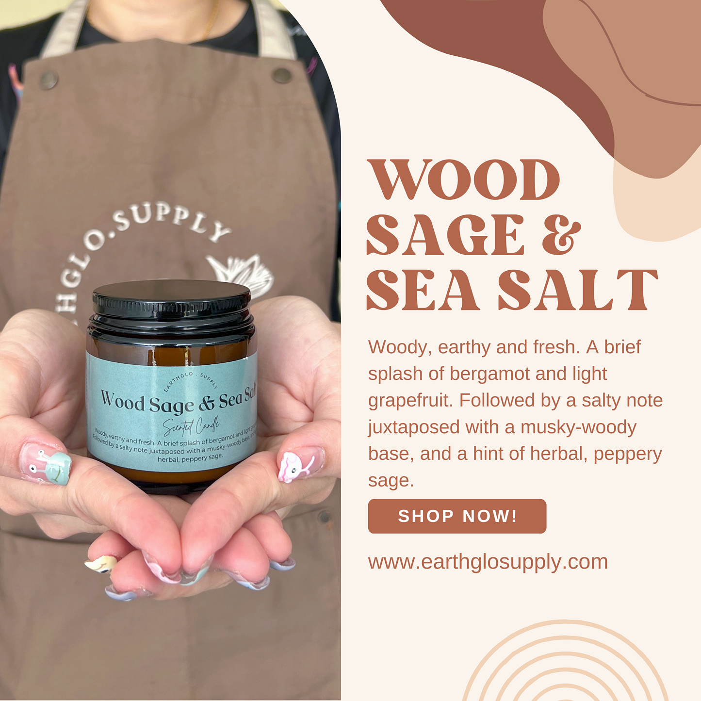 Wood Sage & Sea Salt Soy Candle