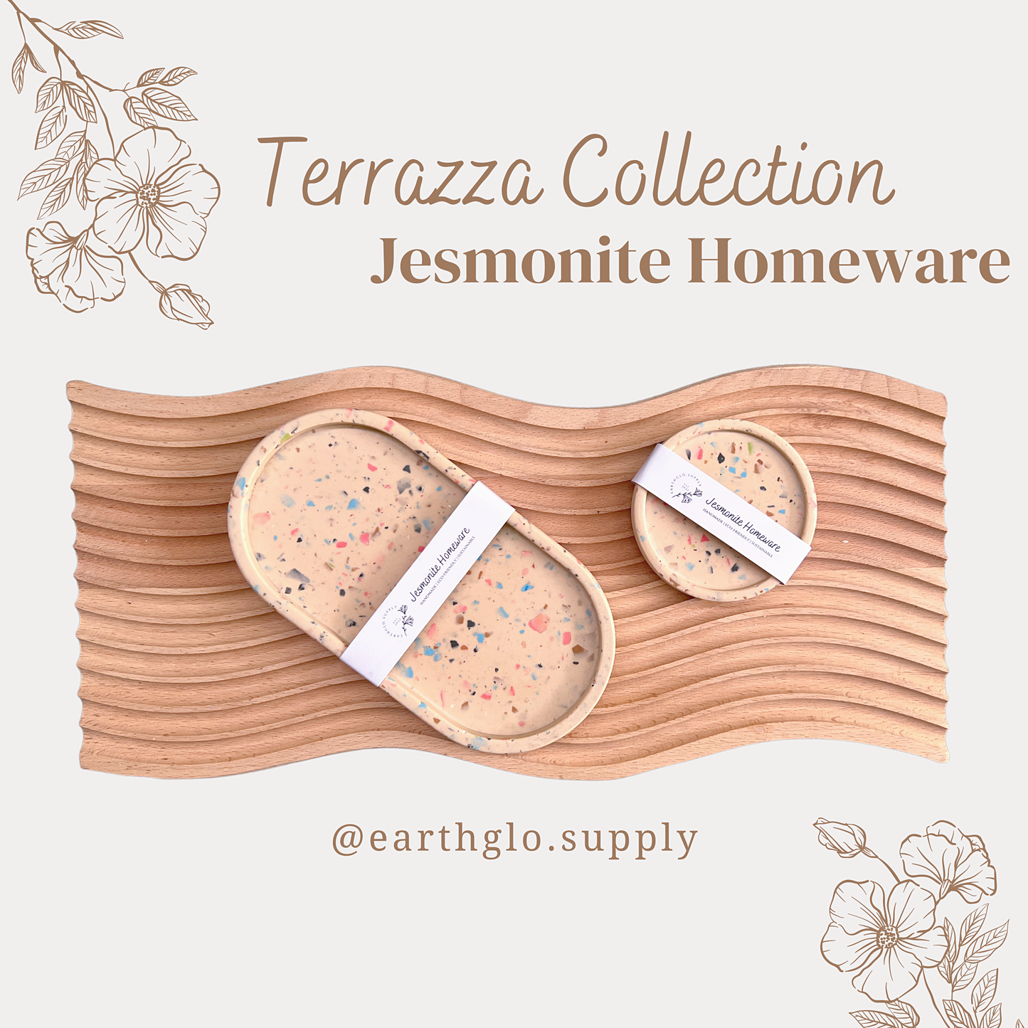 Round Coaster - Jesmonite Homeware