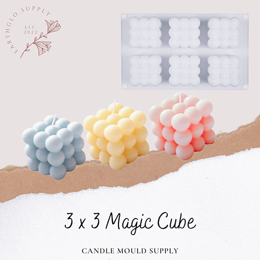 3 x 3 Magic Cube - Candle Mould