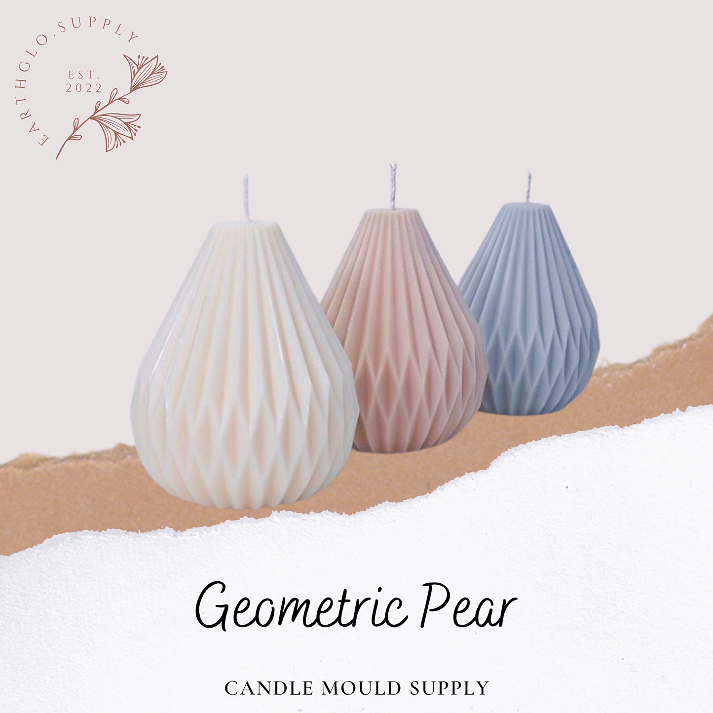 Geometric Pear - Candle Mould