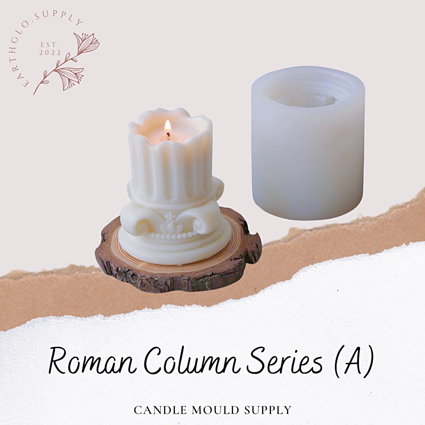 Roman Column Series (A) - Candle Mould