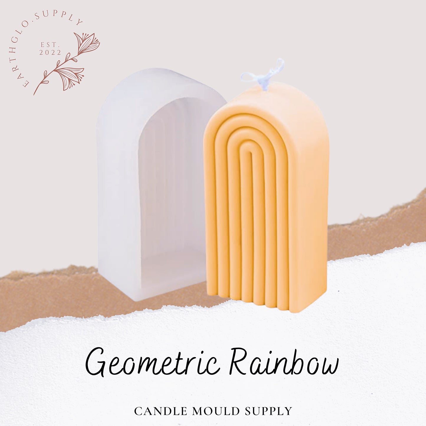 Geometric Rainbow - Candle Mould