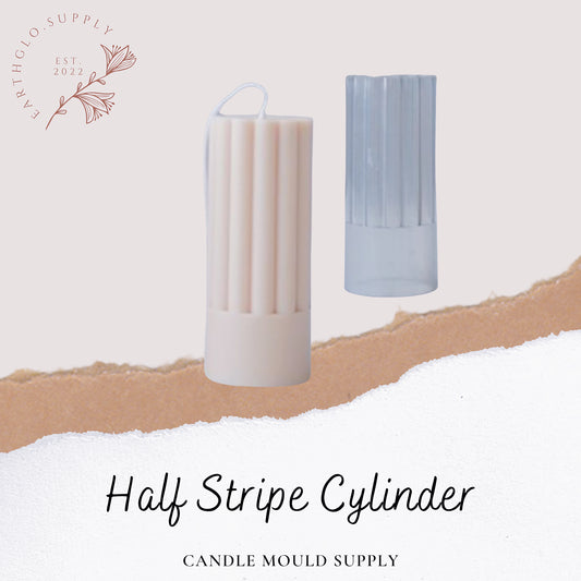 Half Stripe Cylinder - Candle Mould