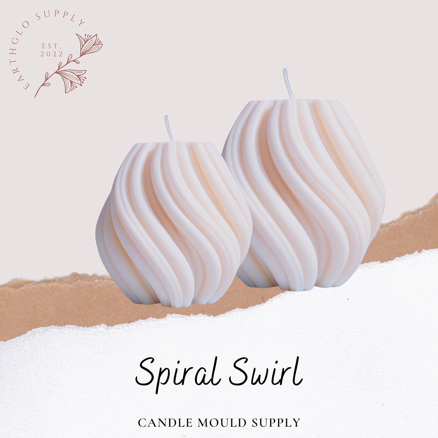 Spiral Swirl - Candle Mould