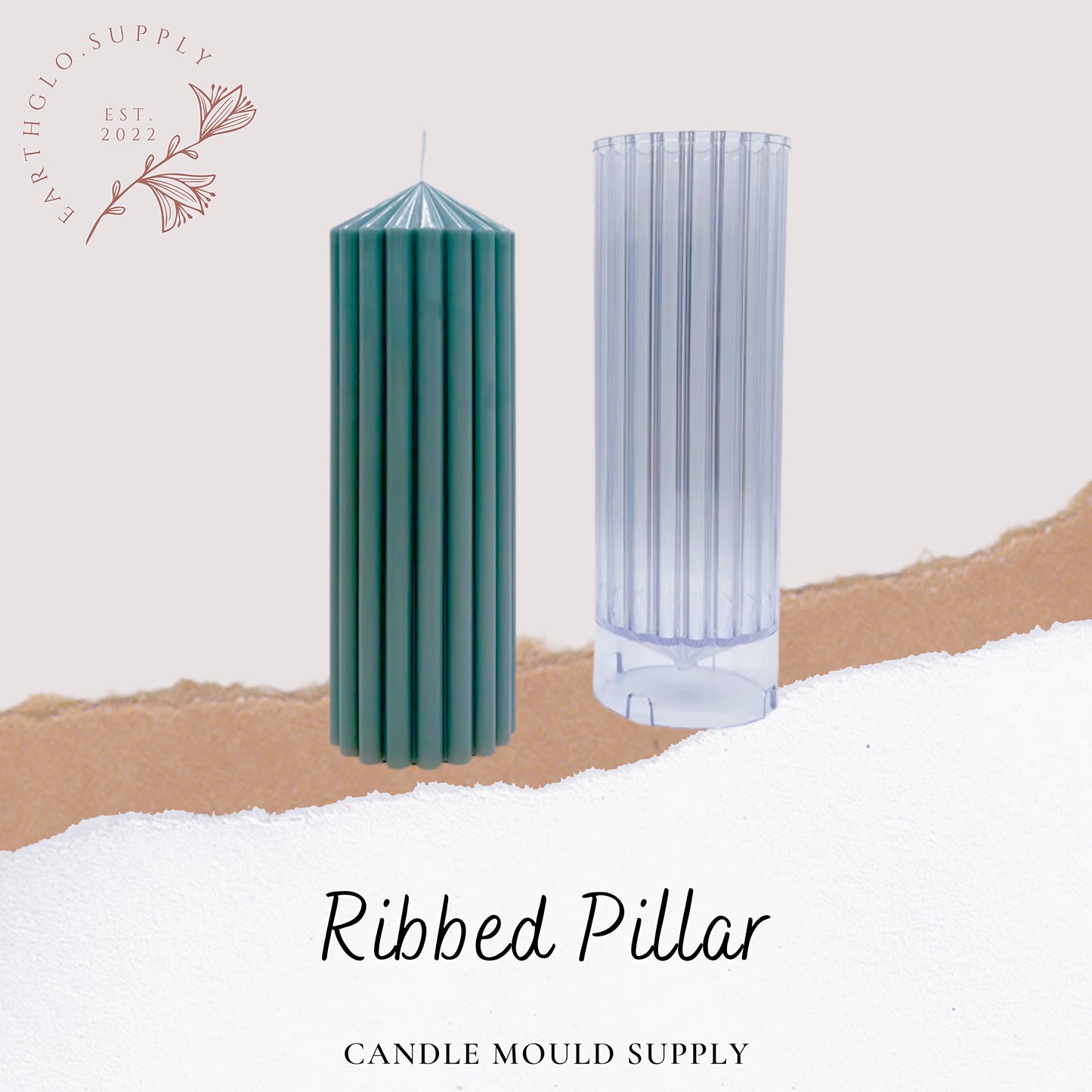 Ribbed Pillar - Candle Mould