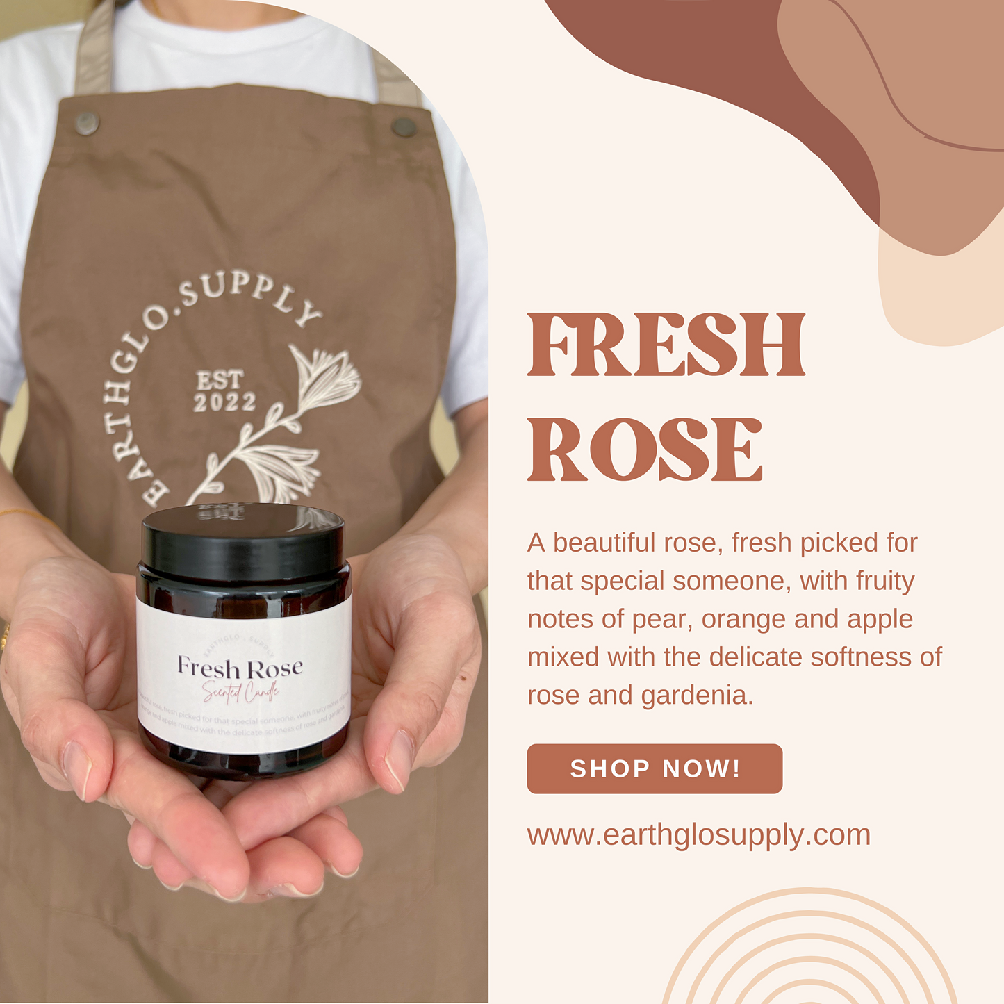 Fresh Rose Soy Candle