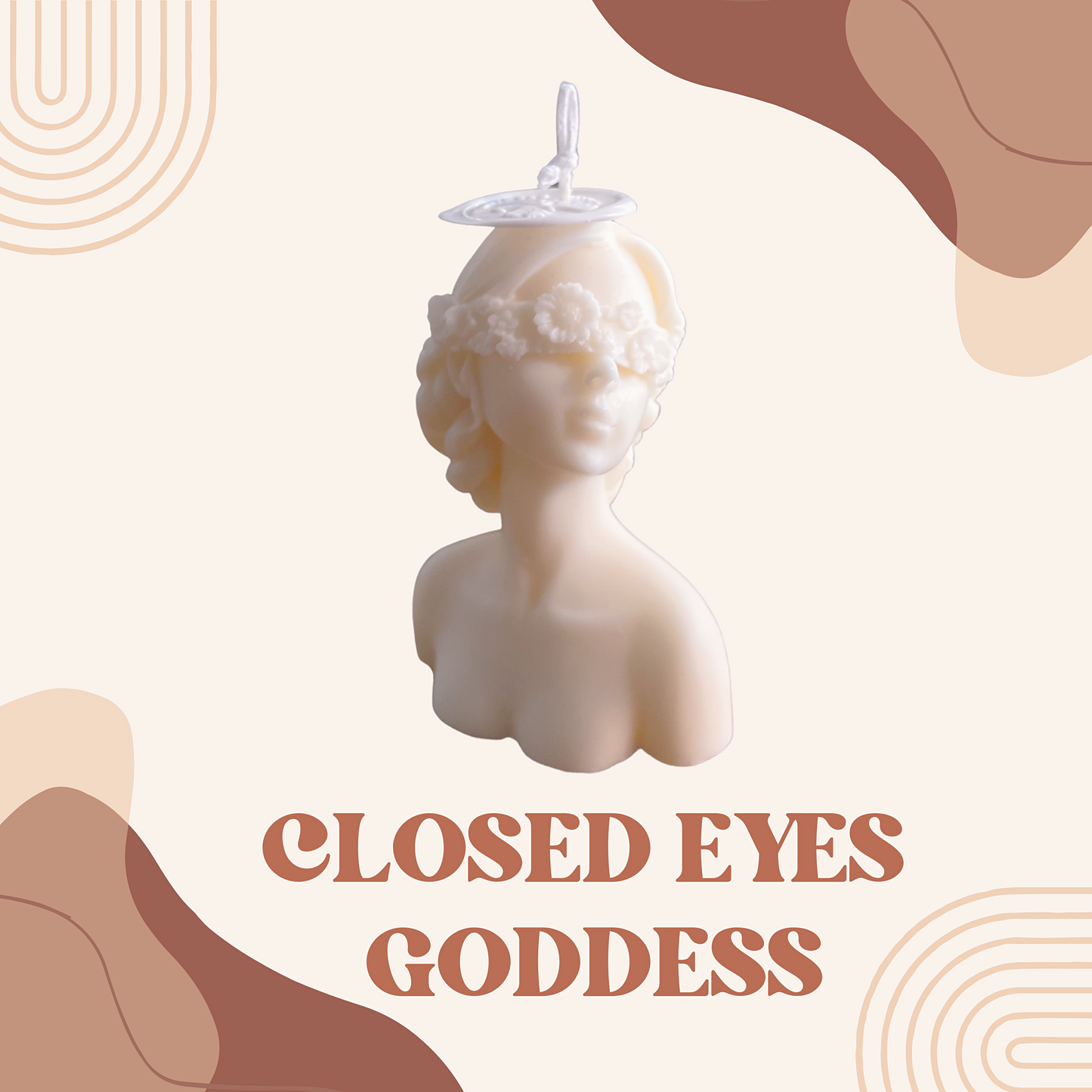 Closed Eyes Goddess - Scented Candle / Home Decor