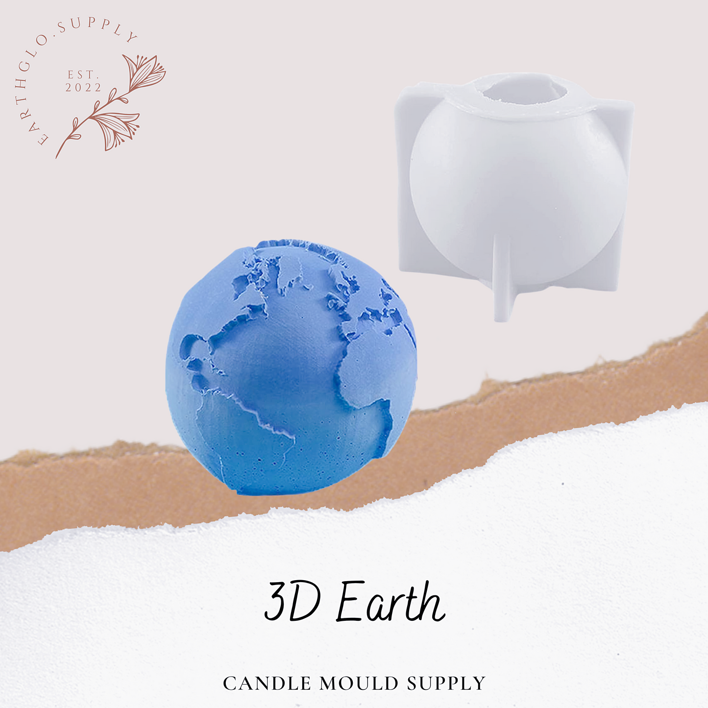 3D Earth - Candle Mould