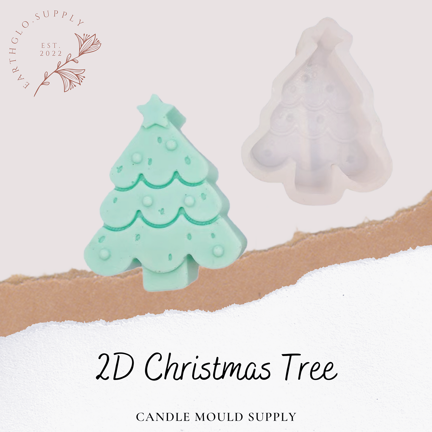 2D Christmas Tree - Candle Mould