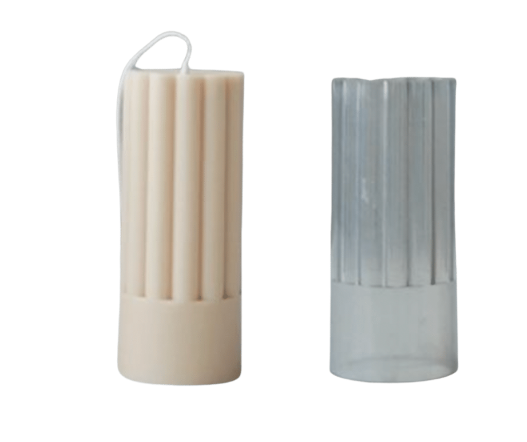 Half Stripe Cylinder - Candle Mould